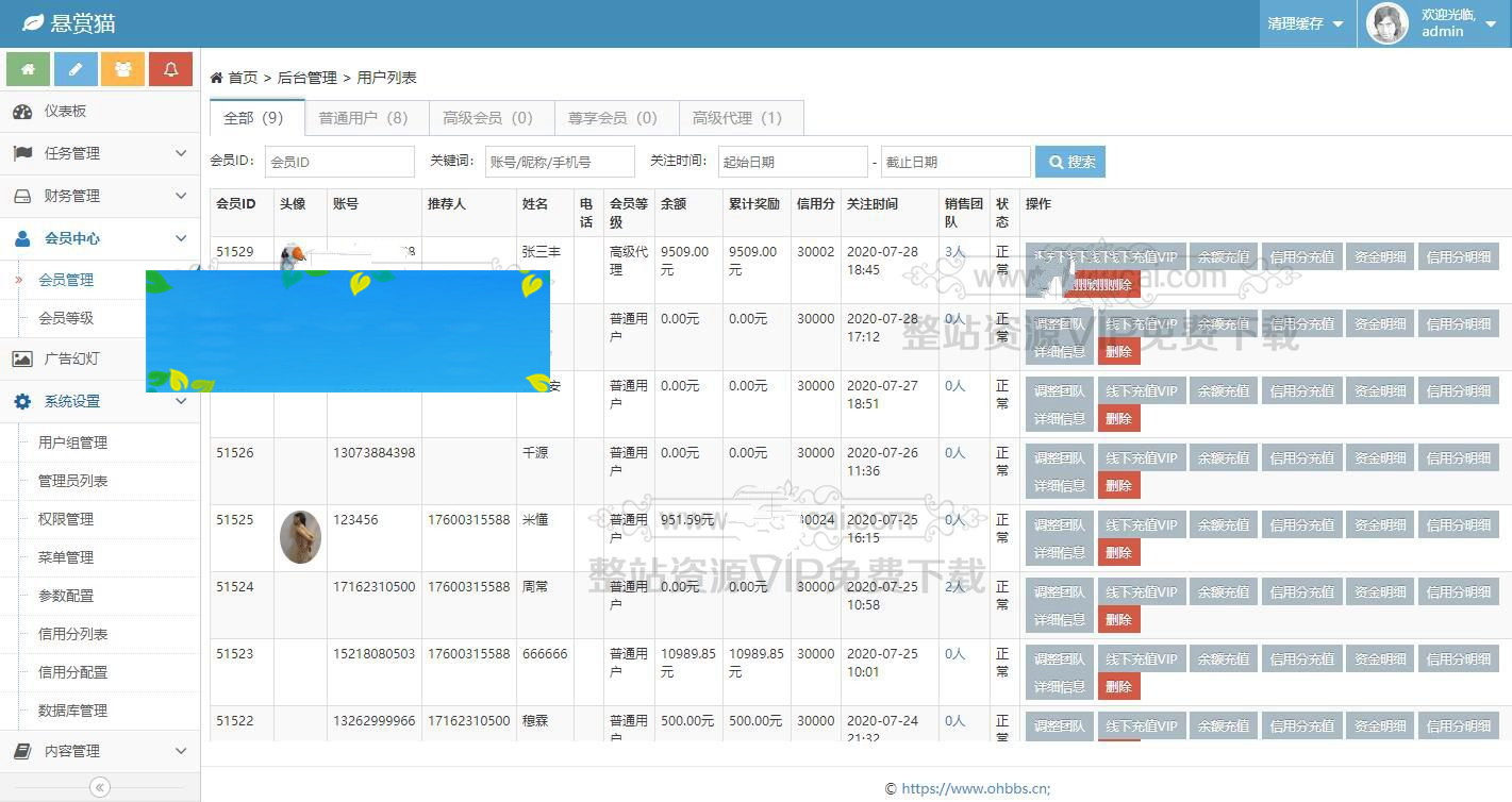 【亲测修复版】十月最新悬赏猫任务平台破解去授权版用户自主发布任务+接免签支付信用分评分机制网站源码+可打包app