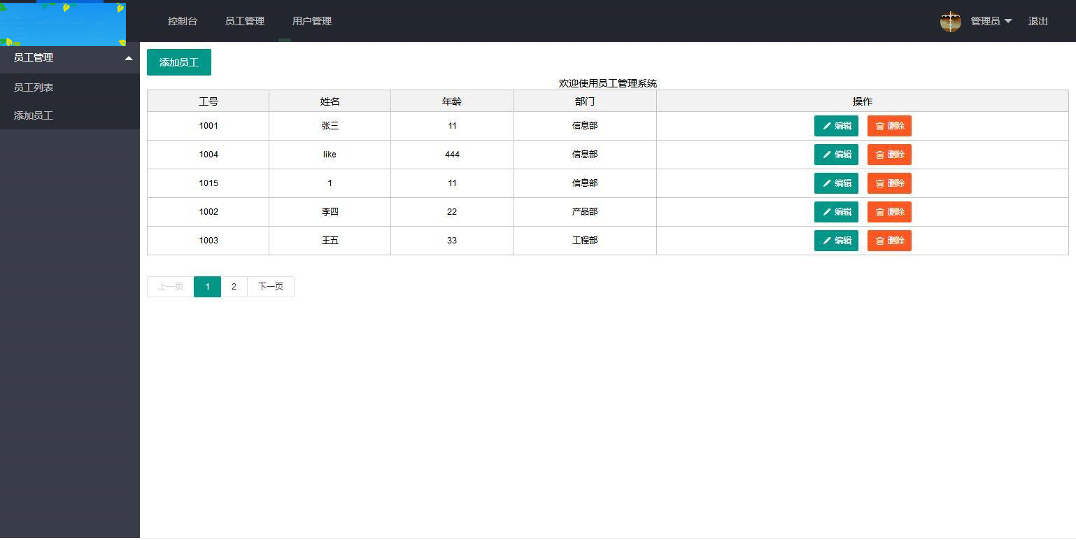 K351 ThinkPHP内核简单员工管理系统源码