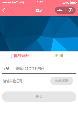小程序模板手机号登录注册页面下载