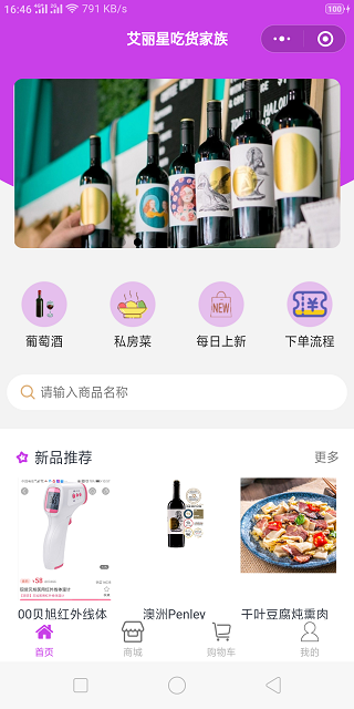 精致吃货家族图文商品美食城首页源码