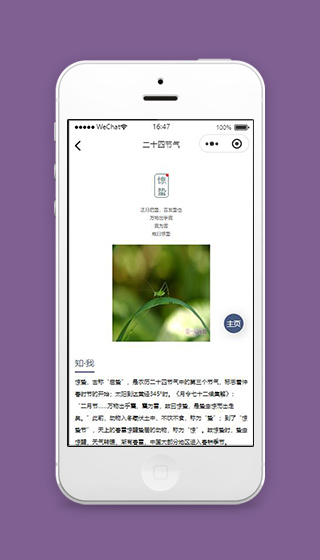 二十四节气小程序惊蛰页面模板源码下载