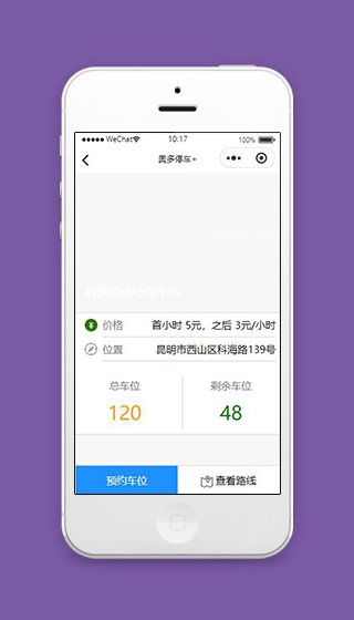 停车小程序停车场价格详情页面模板下载