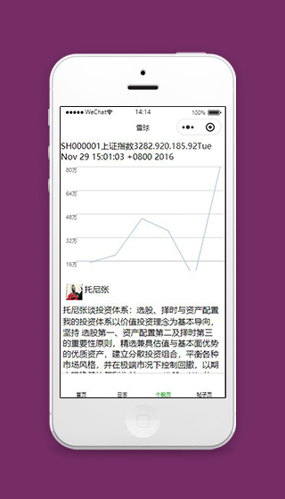 微信炒股小程序个股页面模板下载