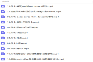 零基础入门Flink到上手企业开发视频教程