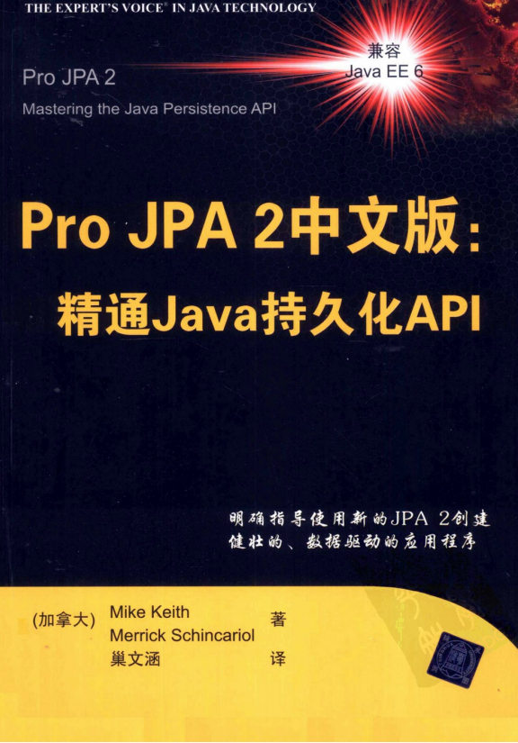 Pro JPA2中文版：精通Java持久化API PDF