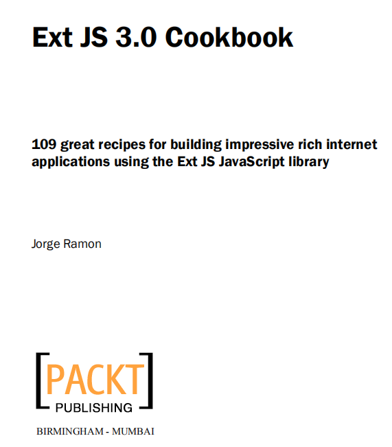 Ext JS 3.0 Cookbook 英文pdf