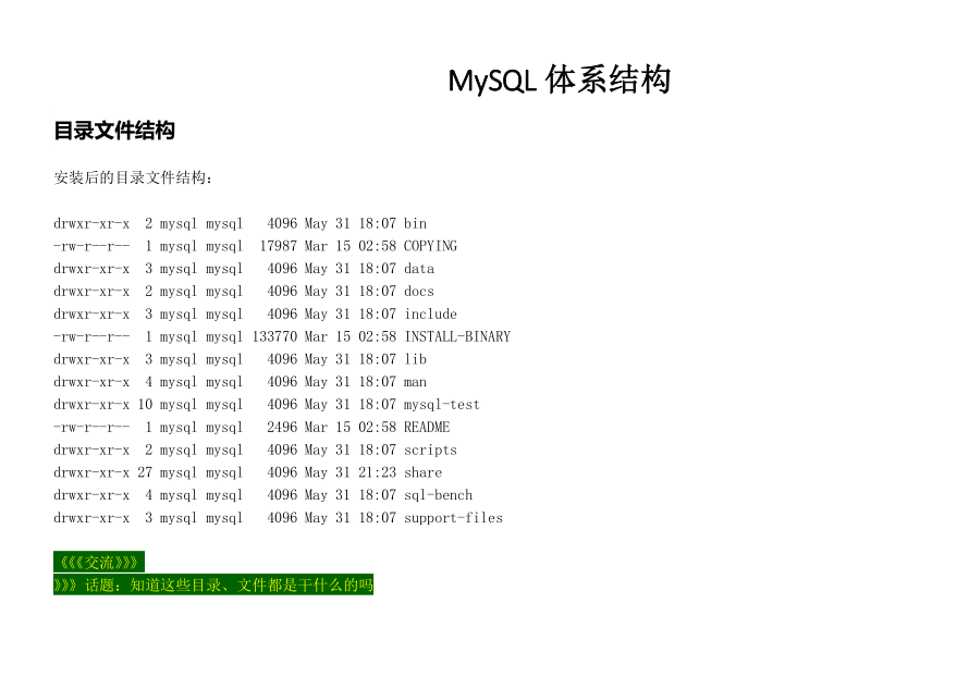 MySql体系结构中文详解 MySql DBA必备