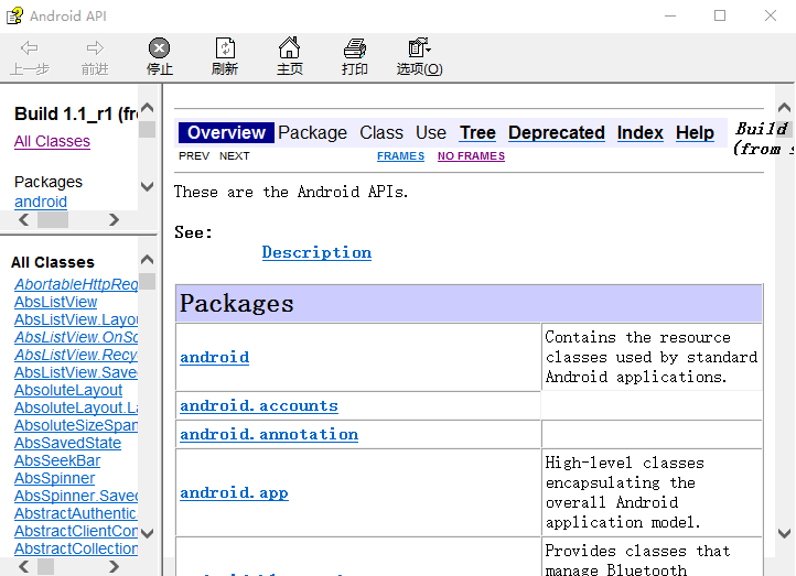 Android官方API文档完整版chm