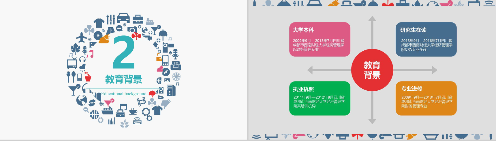 创意卡通微立体大气个人简历求职竞聘PPT模板