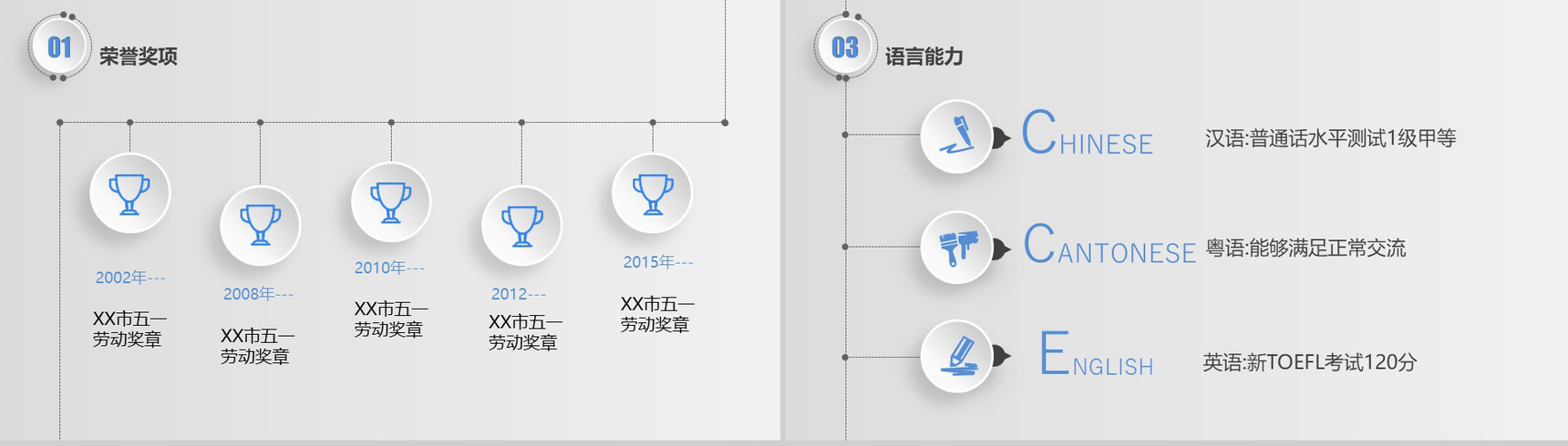 清新简约个性个人竞聘简历报告PPT模板