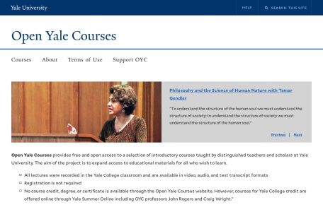 Open Yale Courses