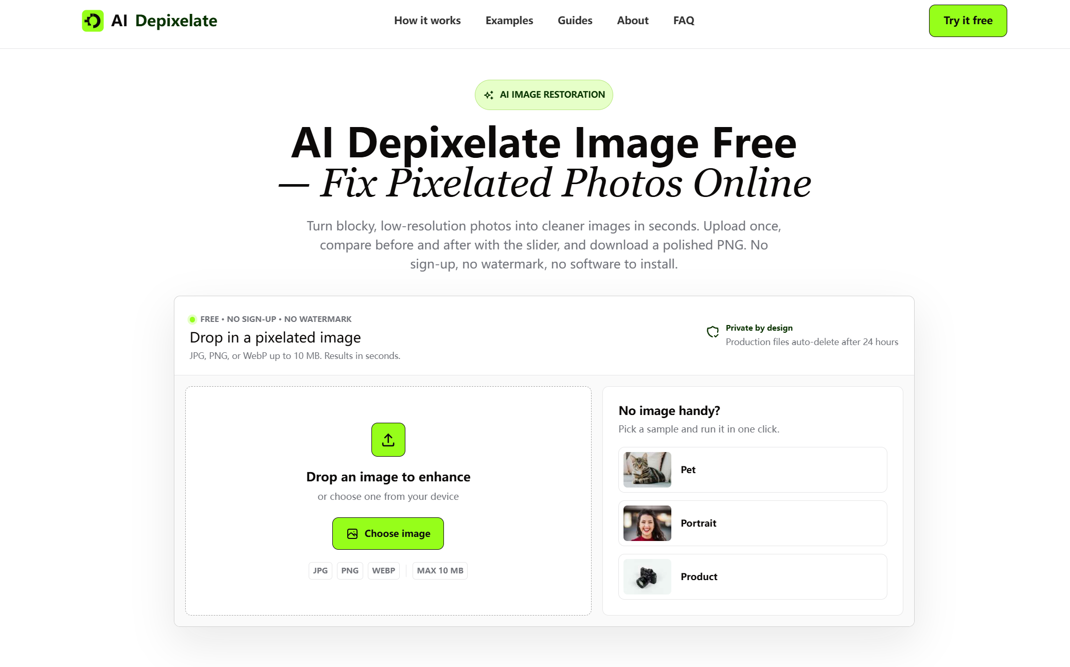 AI Depixelate